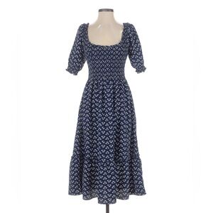 Hill House Navy Floral Midi Dress